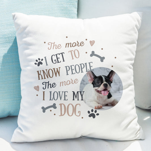 Personalised I Love My Dog Photo Upload Cushion - MK&JD Gifts