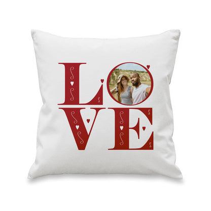 Personalised LOVE Photo Upload Cushion - MK&JD Gifts