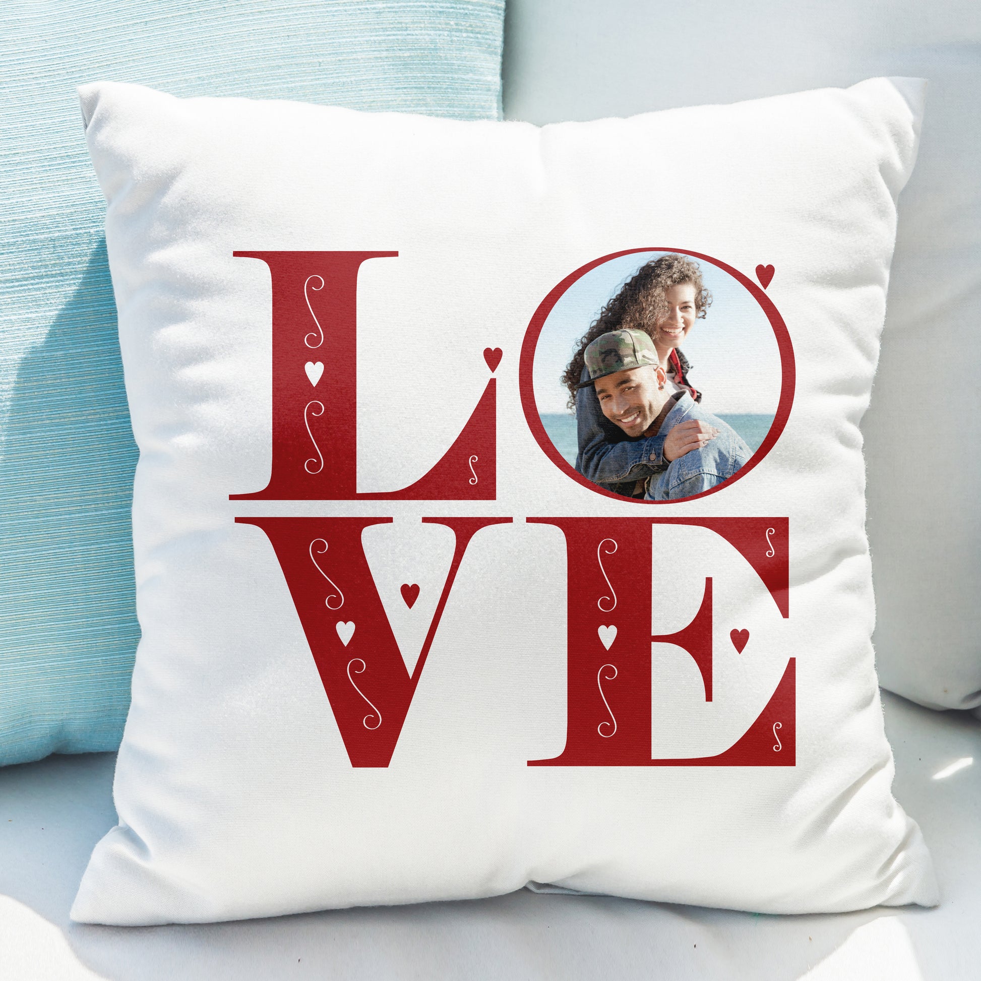 Personalised LOVE Photo Upload Cushion - MK&JD Gifts