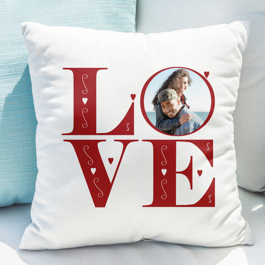 Personalised LOVE Photo Upload Cushion - MK&JD Gifts