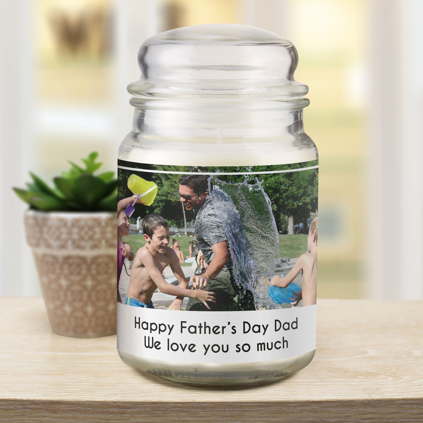 Personalised Photo Upload Scented Jar Candle - MK&JD Gifts