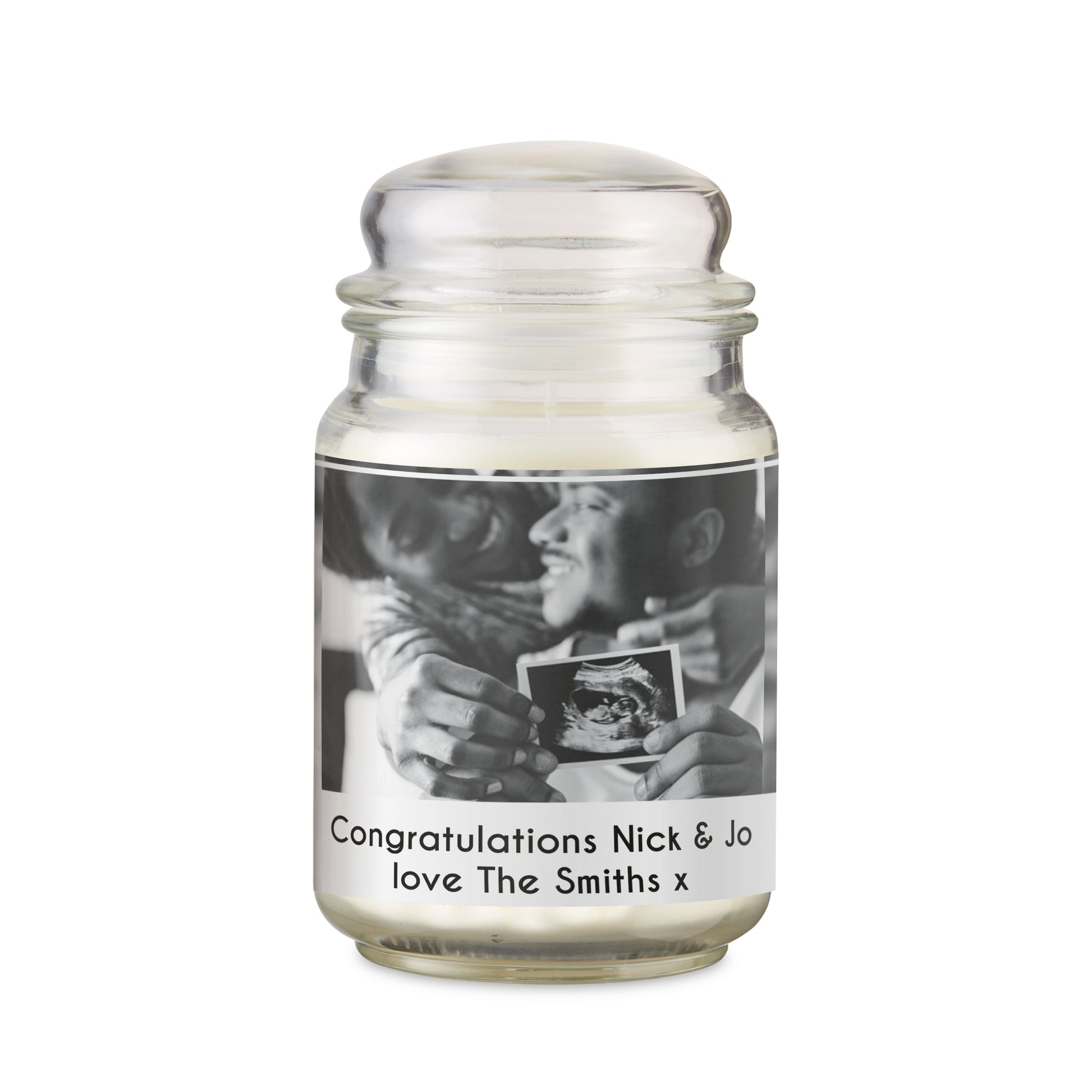 Personalised Photo Upload Scented Jar Candle - MK&JD Gifts