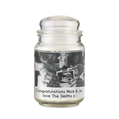 Personalised Photo Upload Scented Jar Candle - MK&JD Gifts