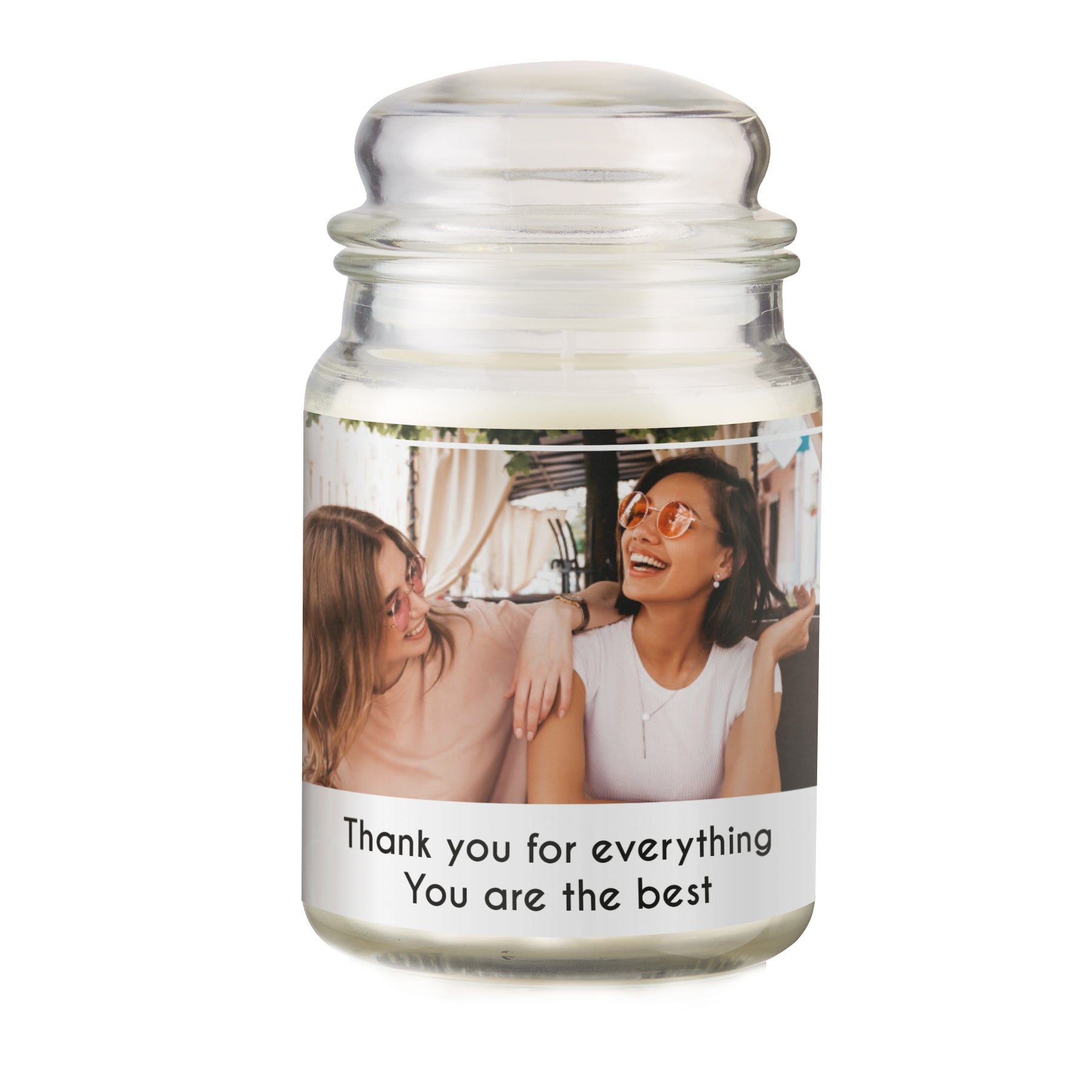 Personalised Photo Upload Scented Jar Candle - MK&JD Gifts