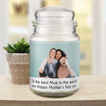 Personalised Photo Upload Scented Jar Candle - MK&JD Gifts