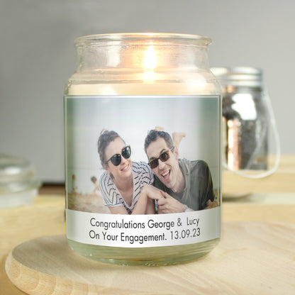 Personalised Photo Upload Scented Jar Candle - MK&JD Gifts