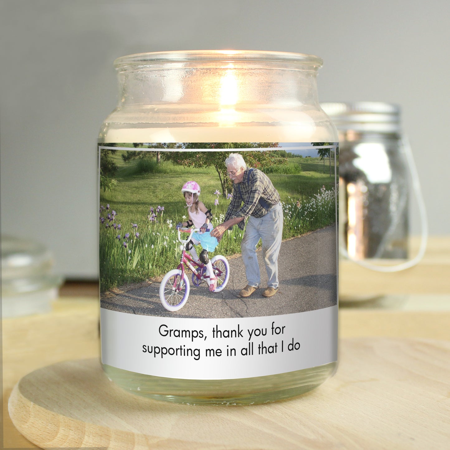 Personalised Photo Upload Scented Jar Candle - MK&JD Gifts