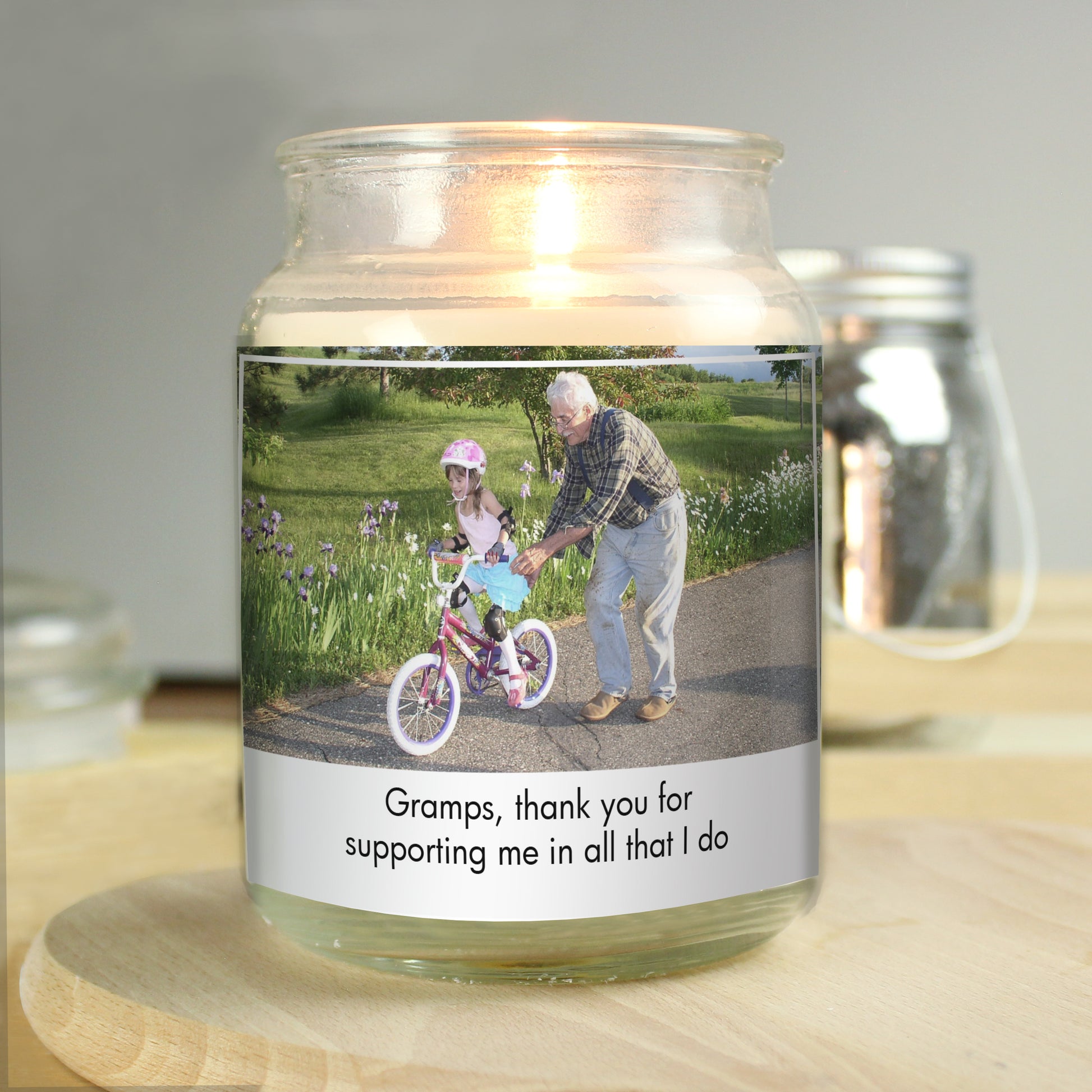 Personalised Photo Upload Scented Jar Candle - MK&JD Gifts