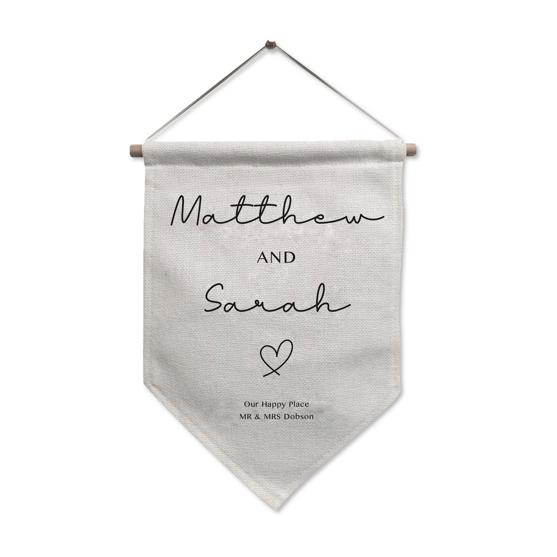 Personalised Wedding Hanging Banner - MK&JD Gifts