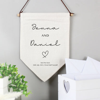 Personalised Wedding Hanging Banner - MK&JD Gifts