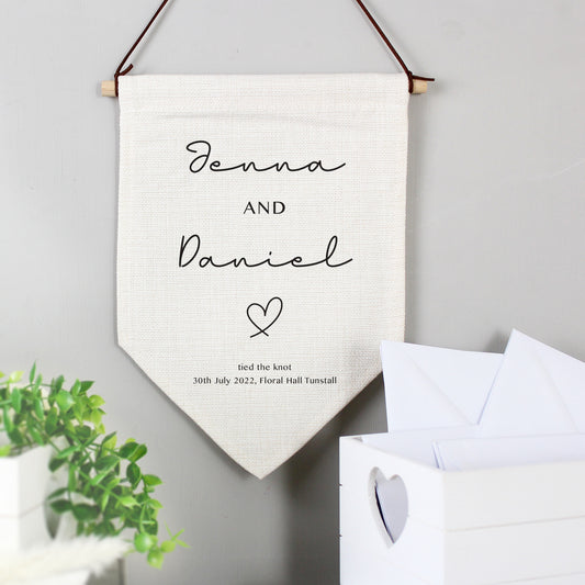 Personalised Wedding Hanging Banner - MK&JD Gifts