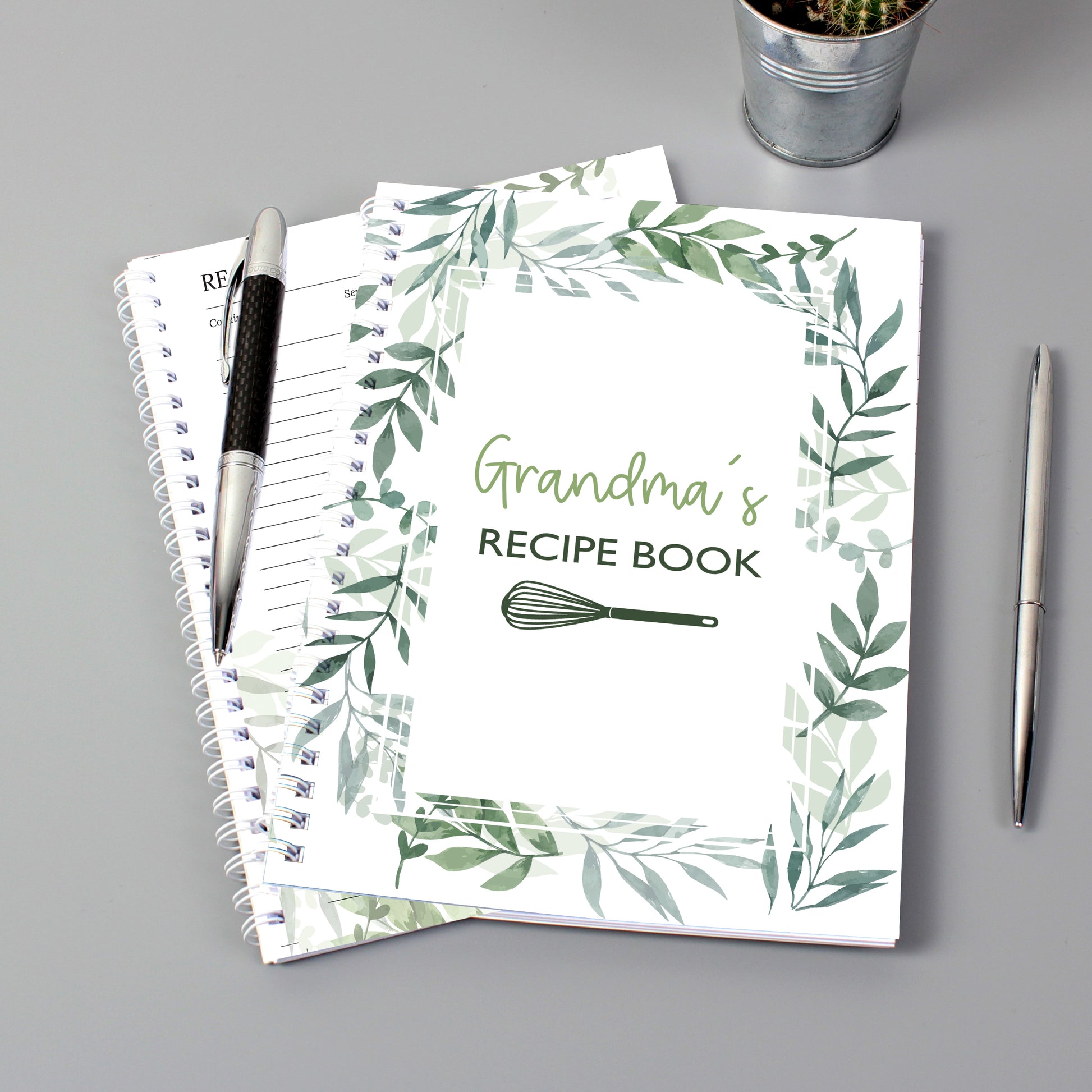 Personalised Botanical A5 Recipe Book Journal - MK&JD Gifts