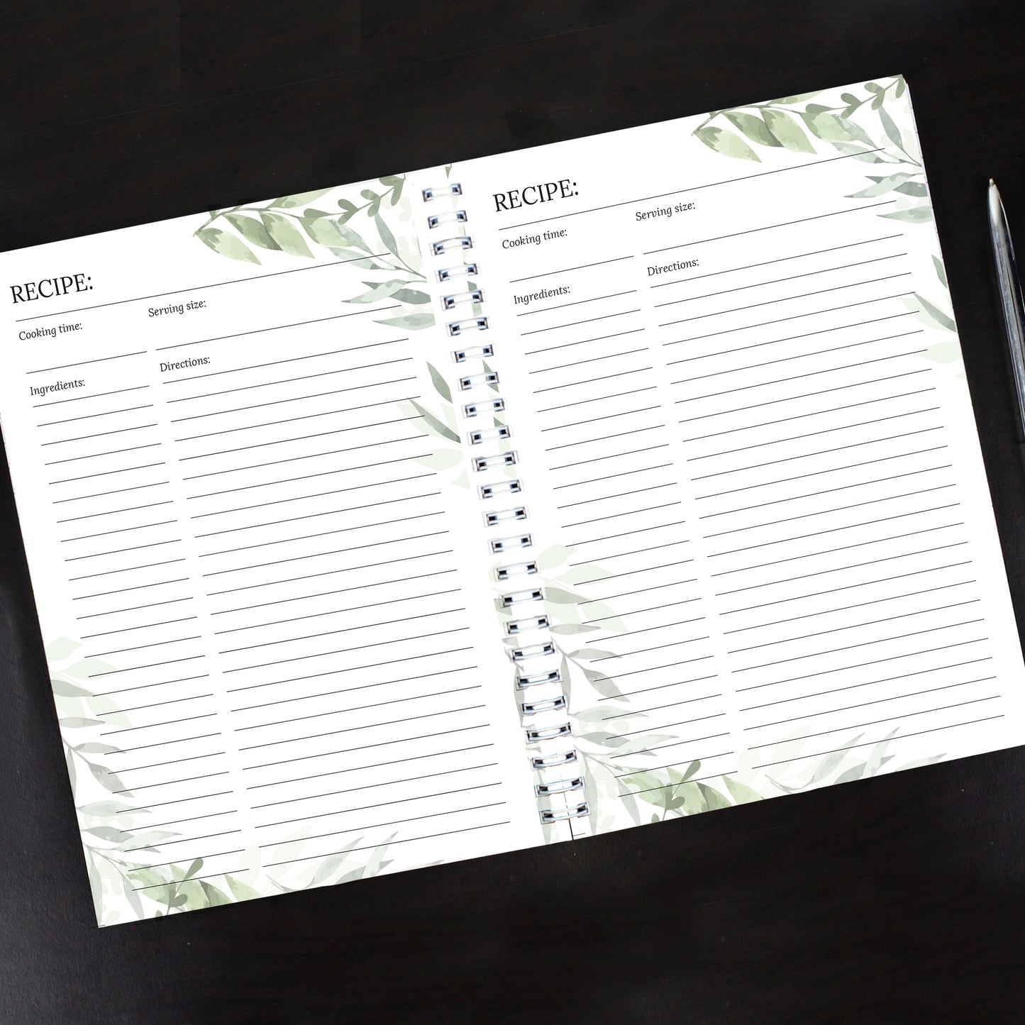 Personalised Botanical A5 Recipe Book Journal - MK&JD Gifts