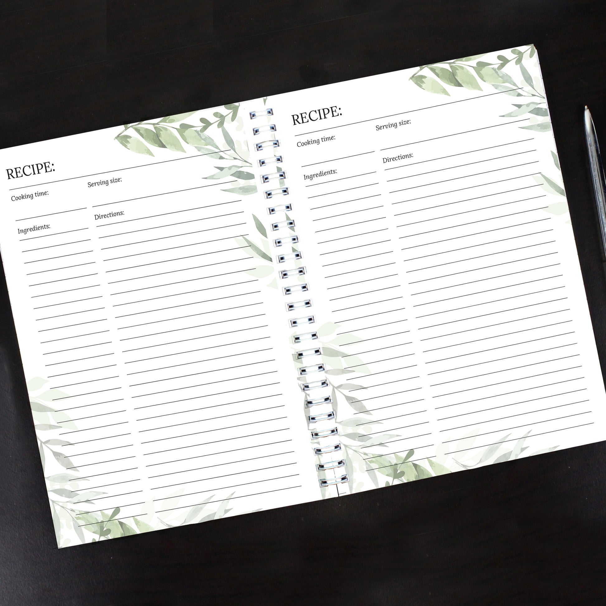 Personalised Botanical A5 Recipe Book Journal - MK&JD Gifts