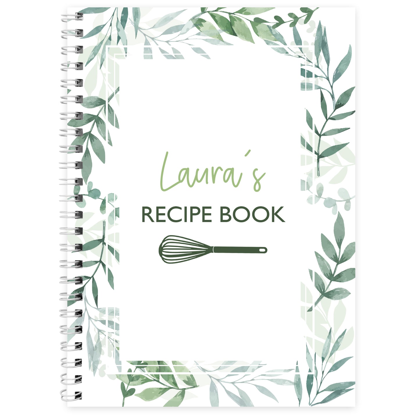 Personalised Botanical A5 Recipe Book Journal - MK&JD Gifts