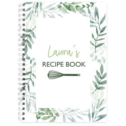 Personalised Botanical A5 Recipe Book Journal - MK&JD Gifts