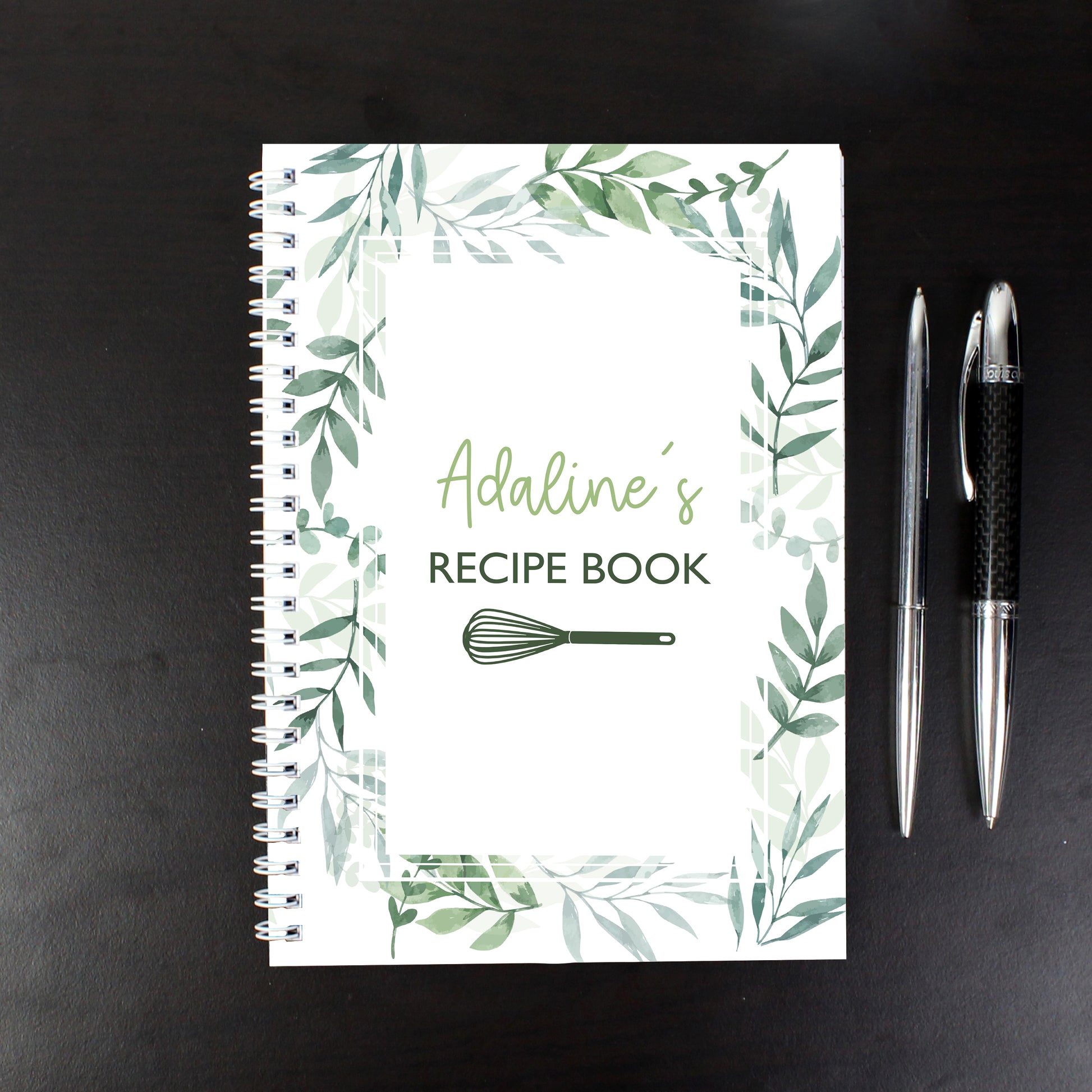 Personalised Botanical A5 Recipe Book Journal - MK&JD Gifts