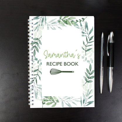 Personalised Botanical A5 Recipe Book Journal - MK&JD Gifts