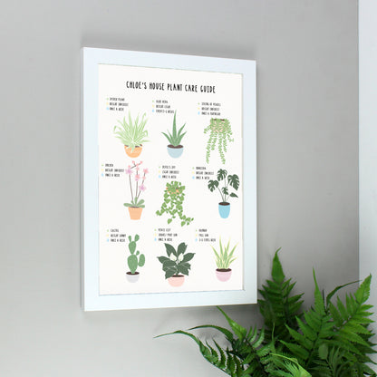 Personalised Plants Guide White A4 Framed Print - MK&JD Gifts