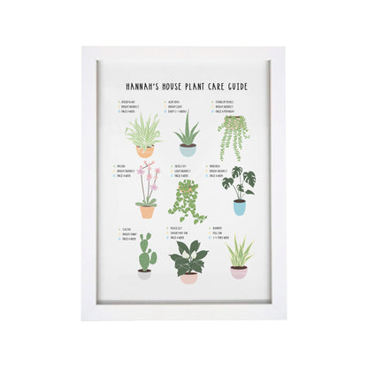 Personalised Plants Guide White A4 Framed Print - MK&JD Gifts