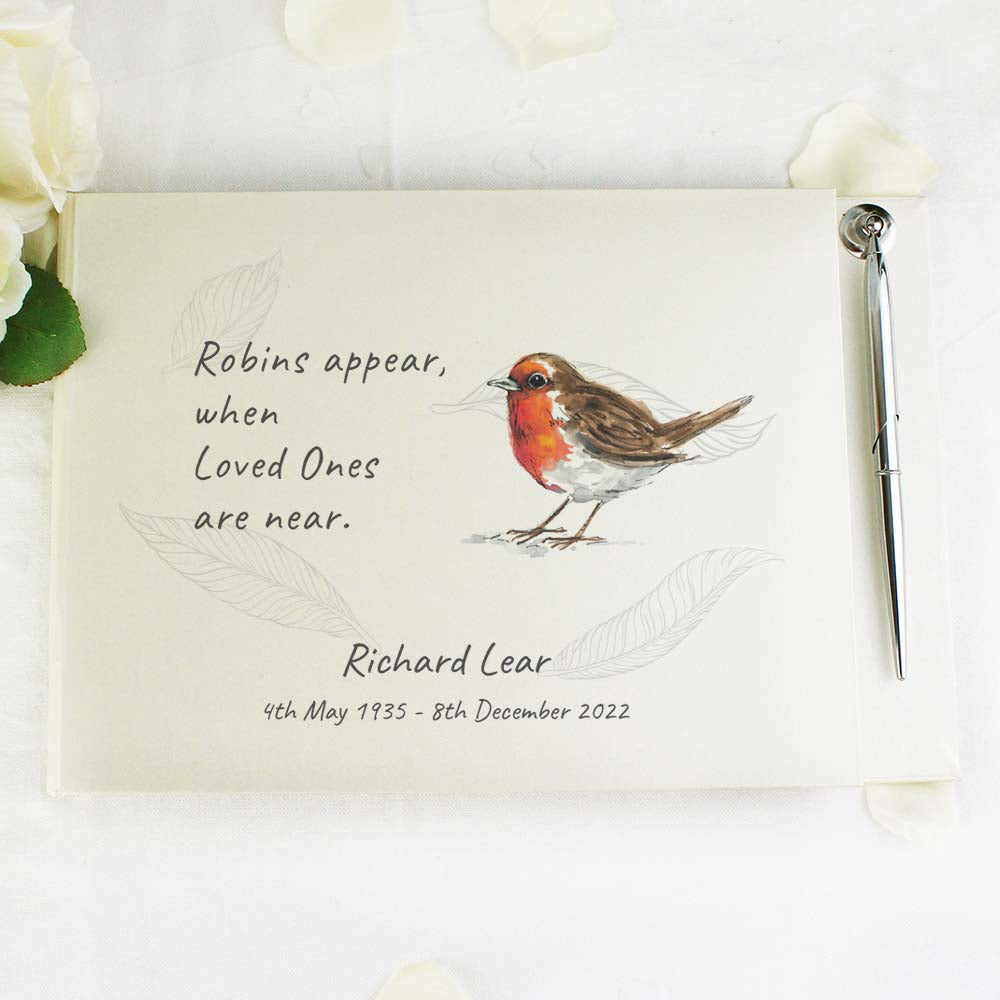 Personalised Robins Appear Guest Book - MK&JD Gifts