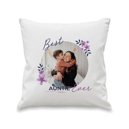Personalised Floral Best Ever Photo Upload Cushion - MK&JD Gifts