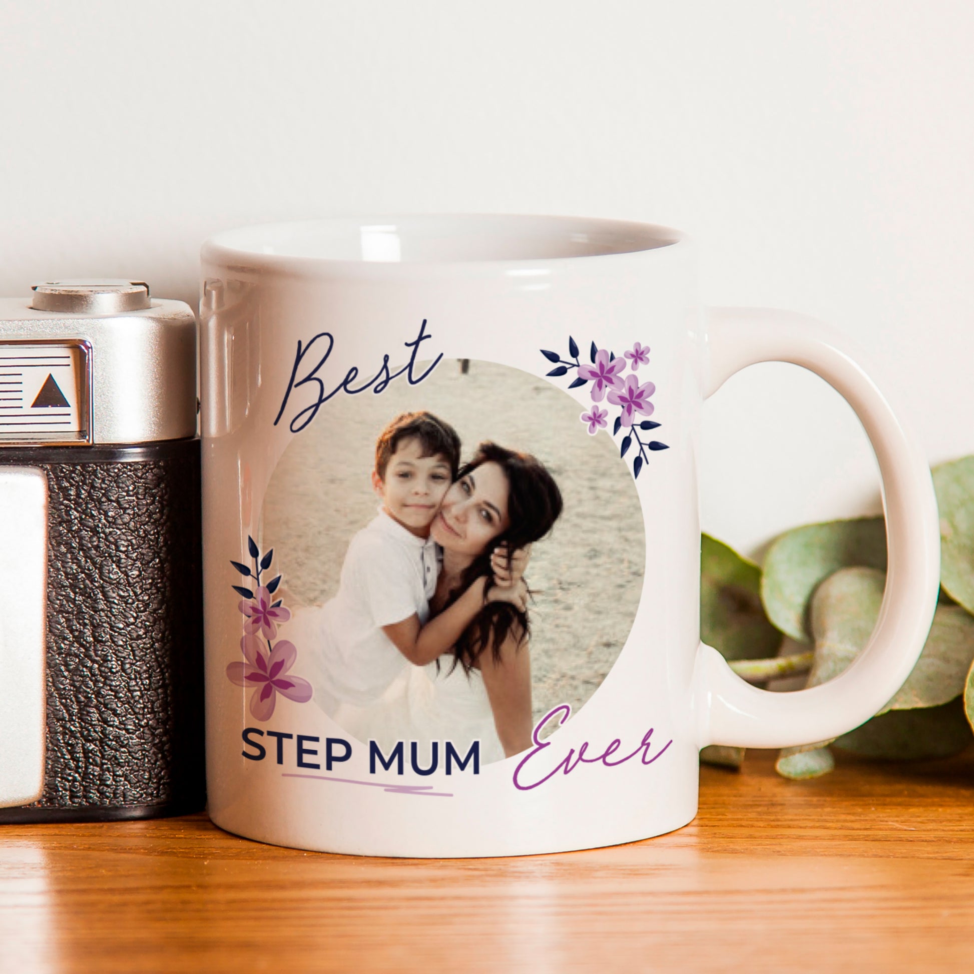 Personalised Floral Best Ever Photo Upload Mug - MK&JD Gifts