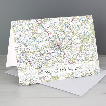 Personalised Present Day Map Card - MK&JD Gifts