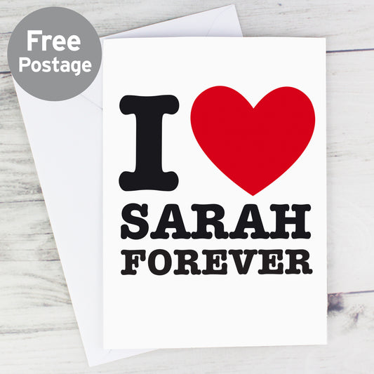 Personalised I HEART Card - MK&JD Gifts