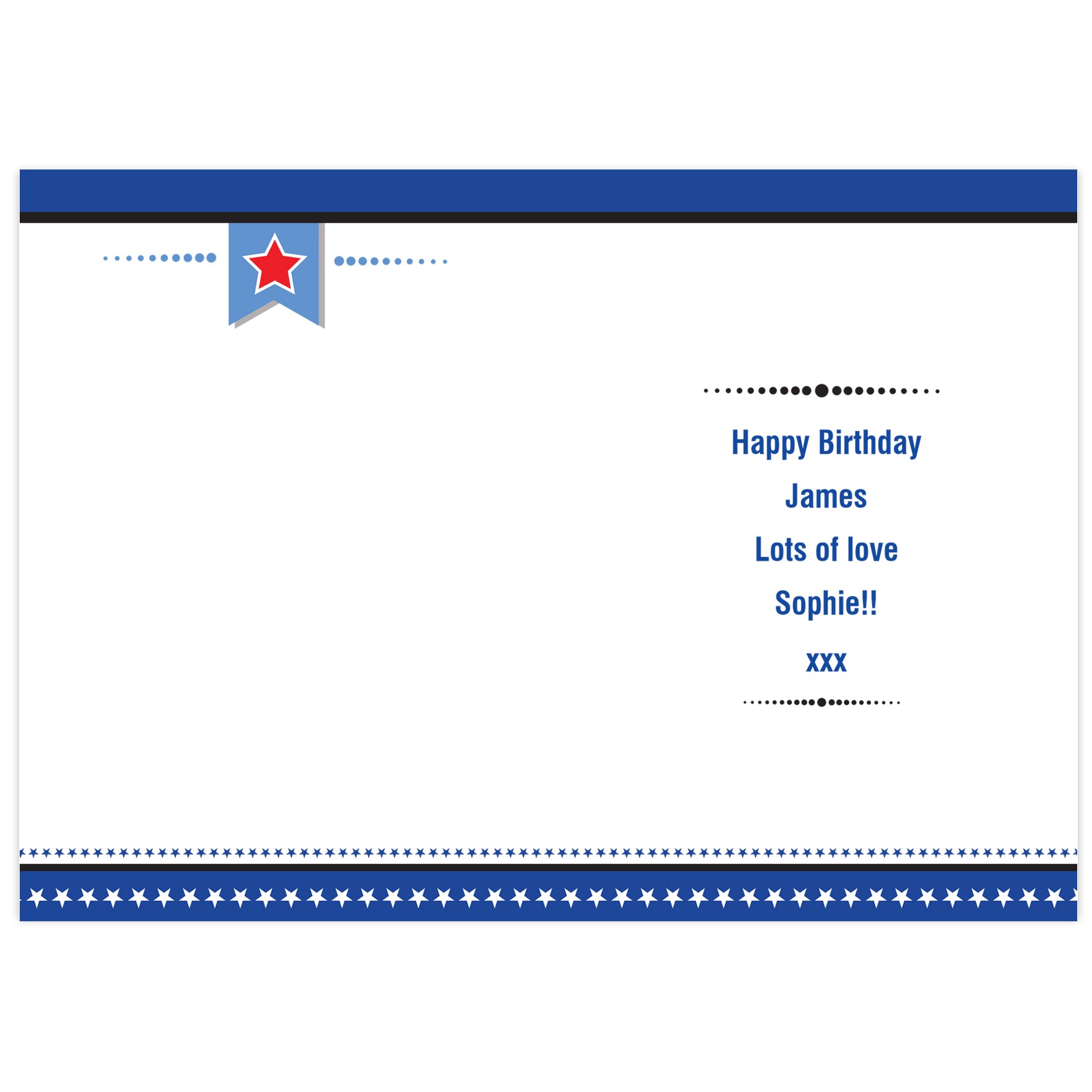 Personalised Birthday Star Card - MK&JD Gifts