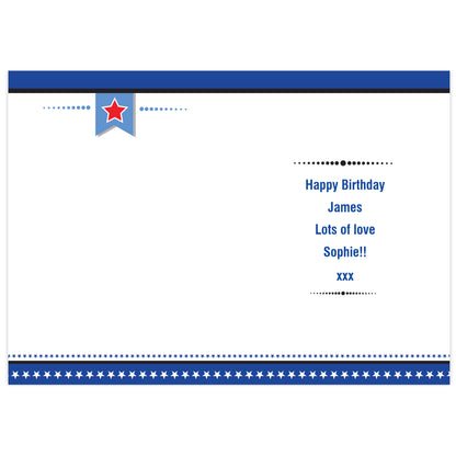 Personalised Birthday Star Card - MK&JD Gifts
