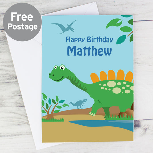 Personalised Dinosaur Card - MK&JD Gifts