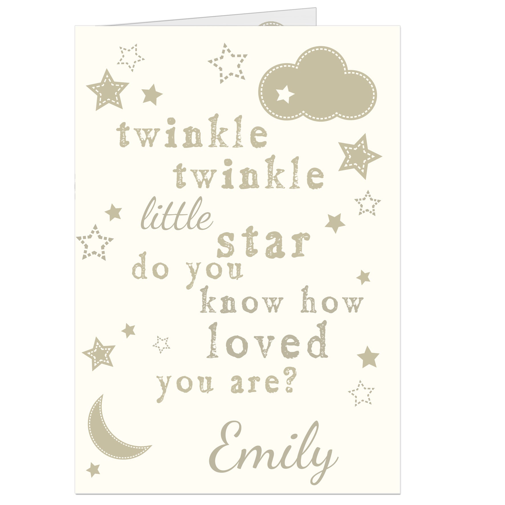 Personalised Twinkle Twinkle Card - MK&JD Gifts