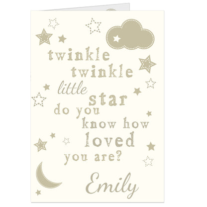 Personalised Twinkle Twinkle Card - MK&JD Gifts