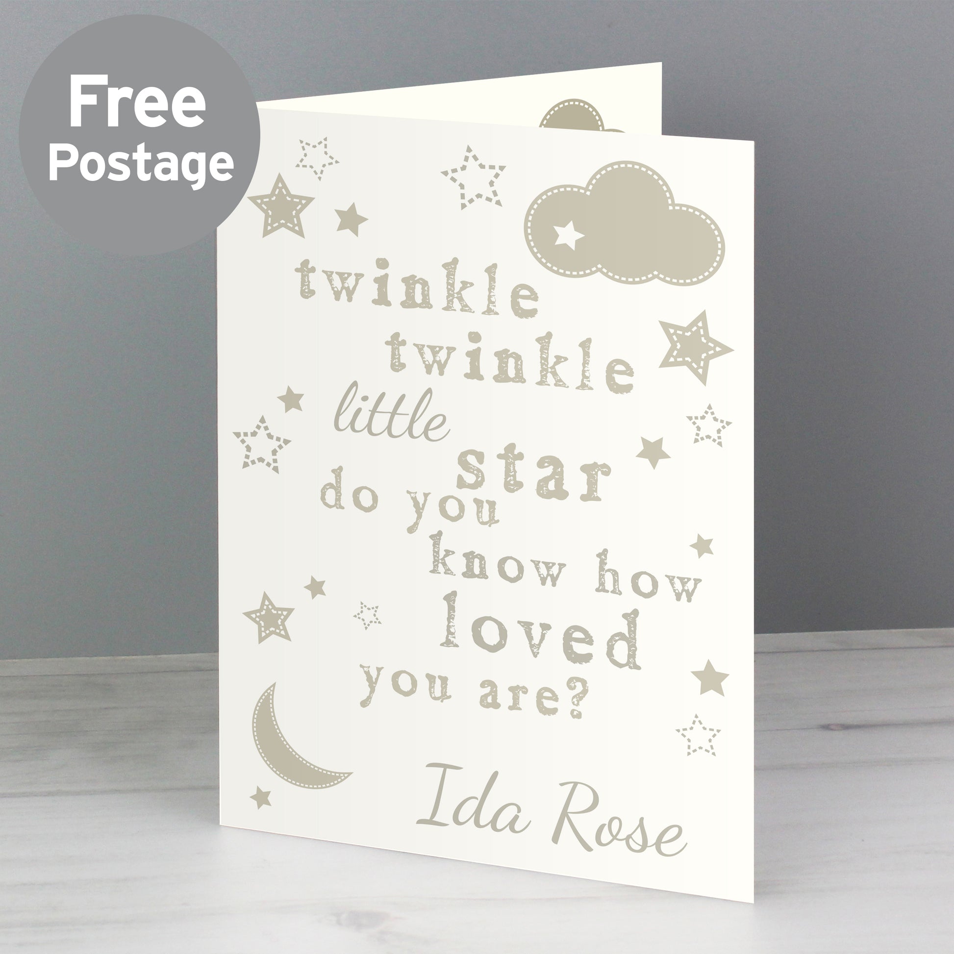 Personalised Twinkle Twinkle Card - MK&JD Gifts
