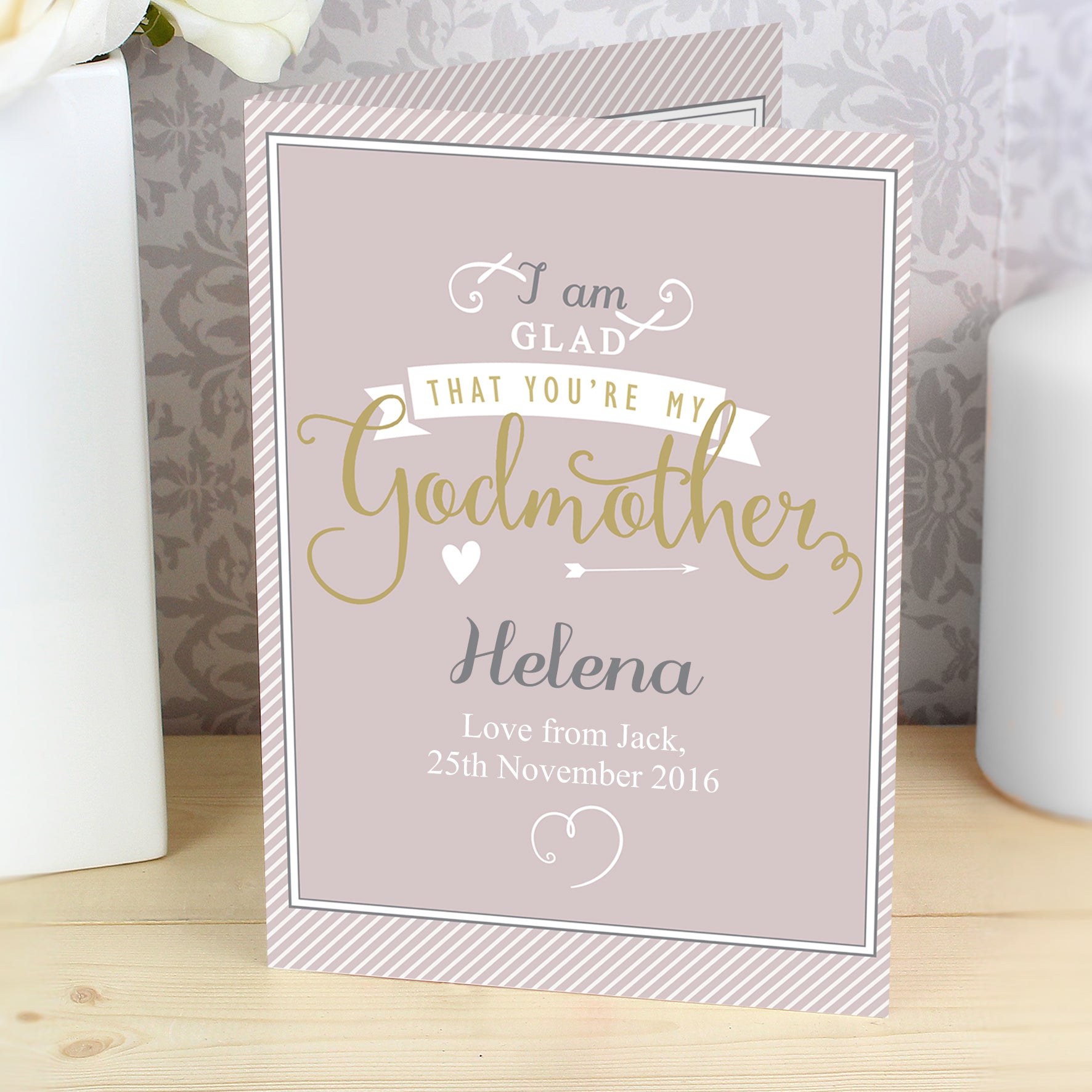Personalised I Am Glad... Godmother Card - MK&JD Gifts