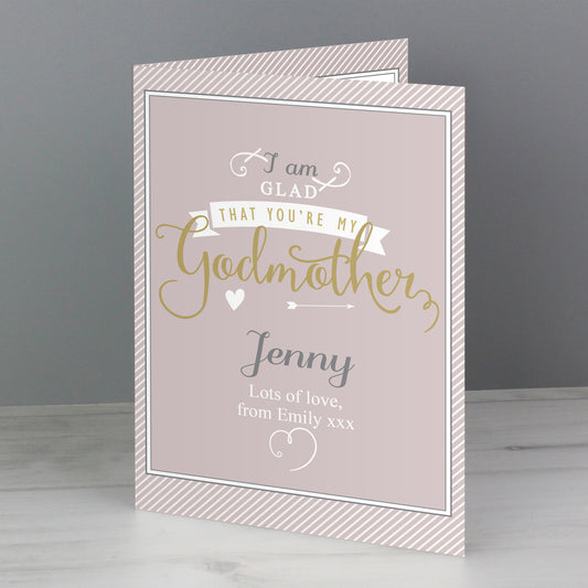 Personalised I Am Glad... Godmother Card - MK&JD Gifts