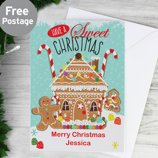 Personalised Gingerbread House Card - MK&JD Gifts