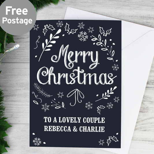 Personalised Christmas Frost Card - MK&JD Gifts