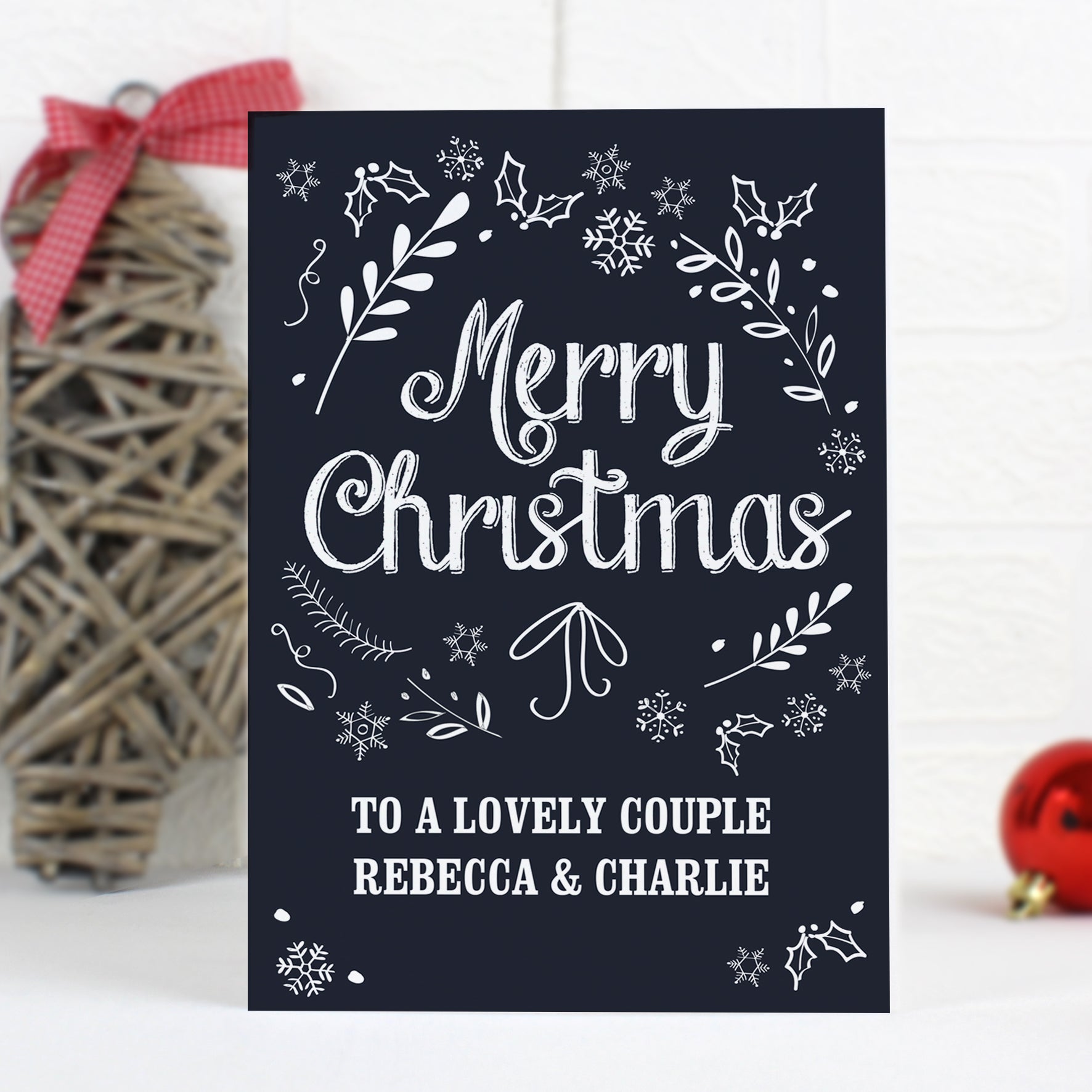 Personalised Christmas Frost Card - MK&JD Gifts