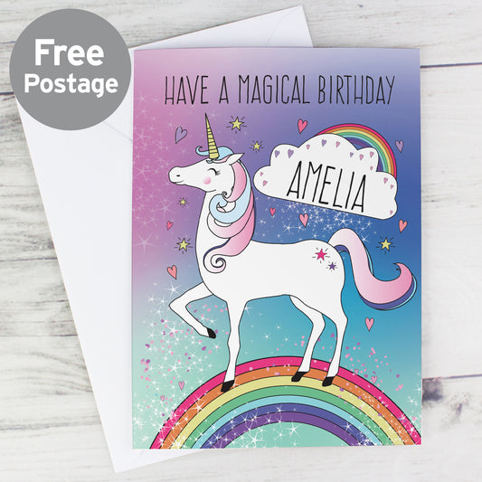 Personalised Unicorn Card - MK&JD Gifts
