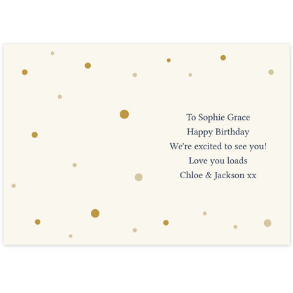 Personalised Gold Champagne Flutes Card - MK&JD Gifts