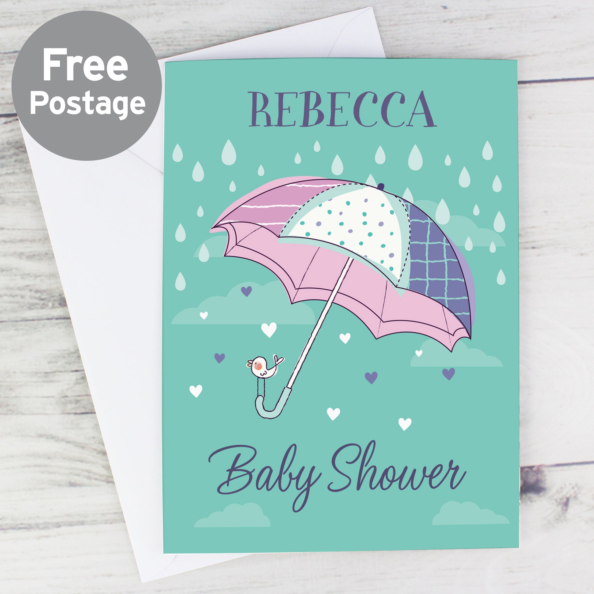 Personalised Baby Shower Umbrella Card - MK&JD Gifts