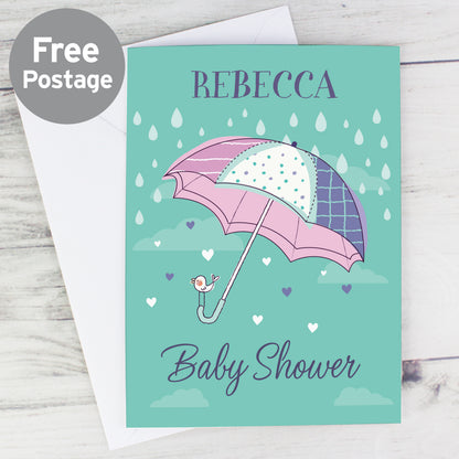 Personalised Baby Shower Umbrella Card - MK&JD Gifts