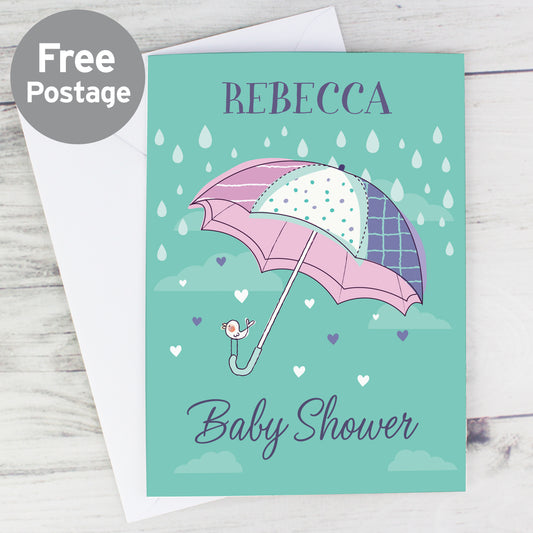 Personalised Baby Shower Umbrella Card - MK&JD Gifts