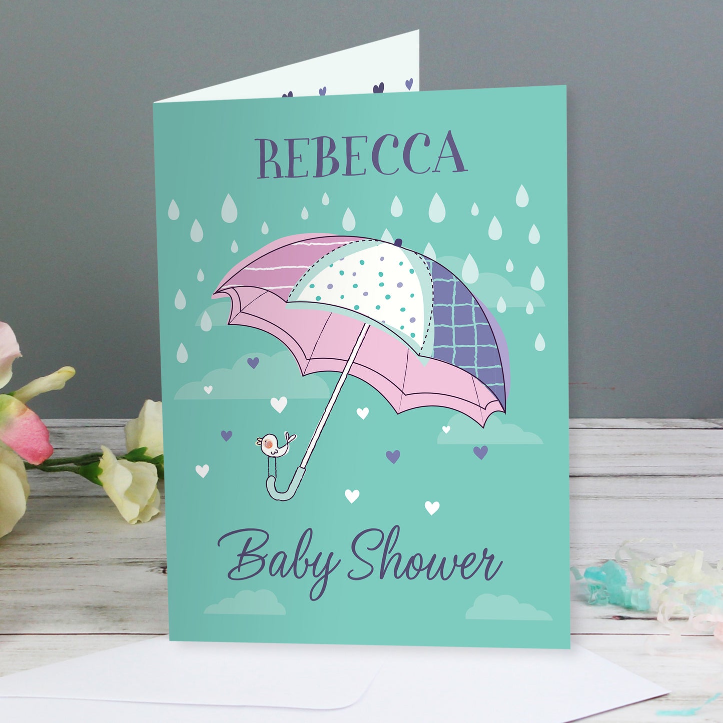 Personalised Baby Shower Umbrella Card - MK&JD Gifts