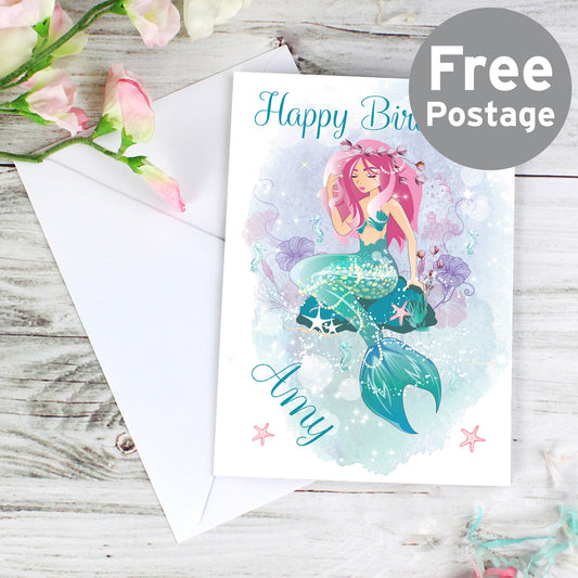 Personalised Mermaid Card - MK&JD Gifts