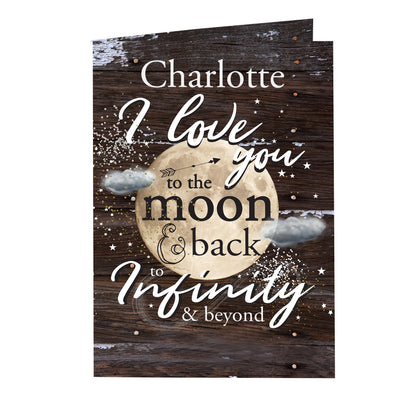 Personalised To the Moon & Infinity... Card - MK&JD Gifts