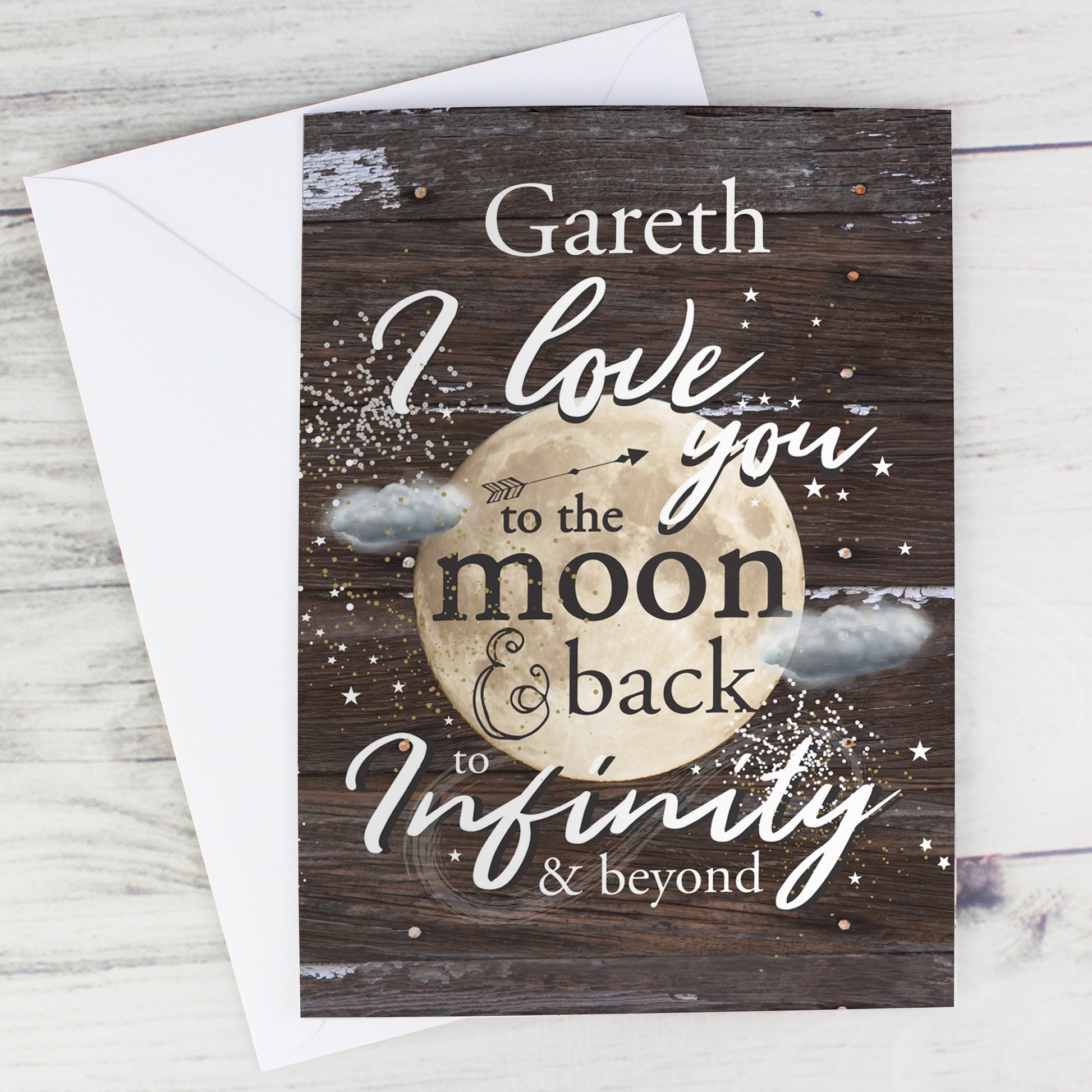 Personalised To the Moon & Infinity... Card - MK&JD Gifts