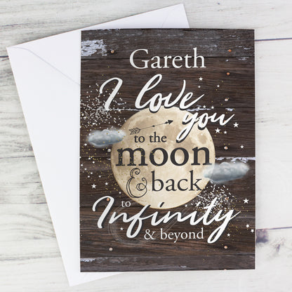 Personalised To the Moon & Infinity... Card - MK&JD Gifts